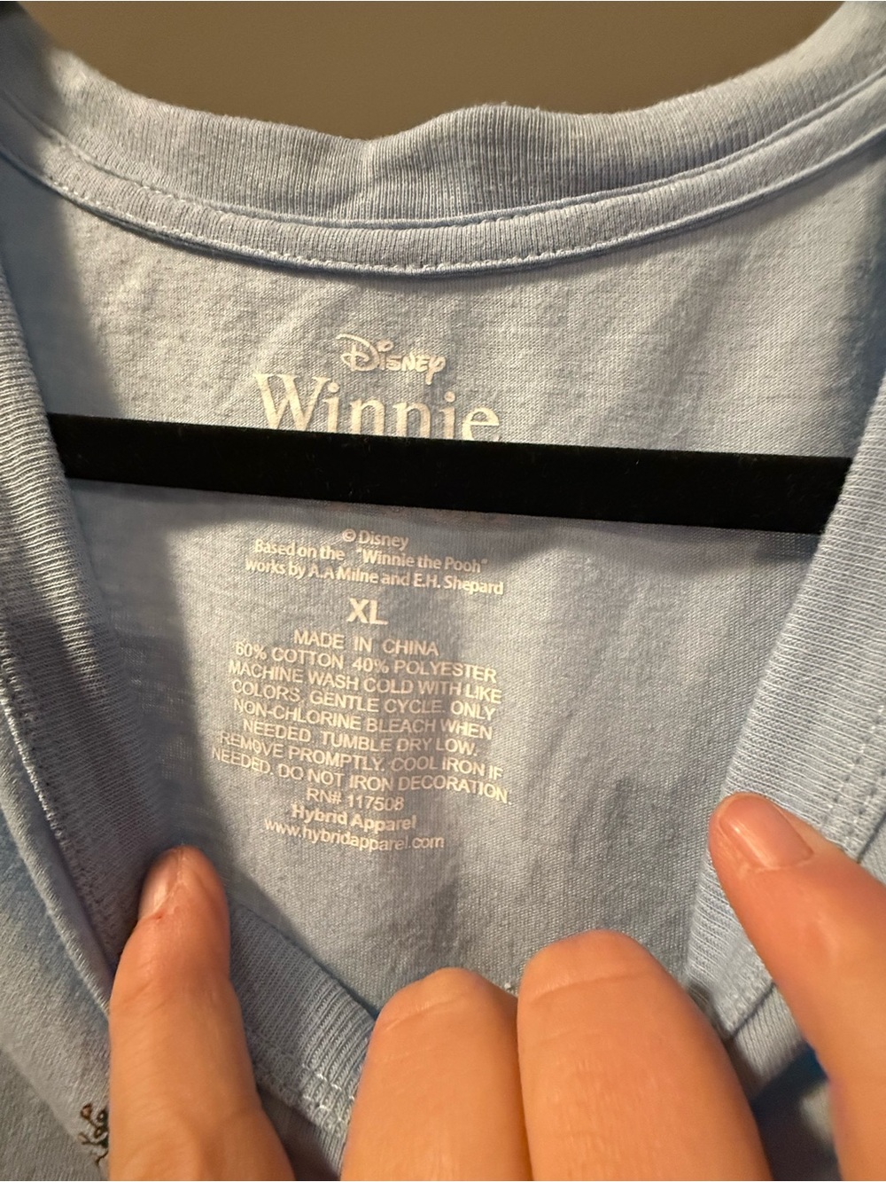 Disney Light Blue Winnie the Pooh & Friends Short Sleeve Graphic Tee - Picture 2 of 2